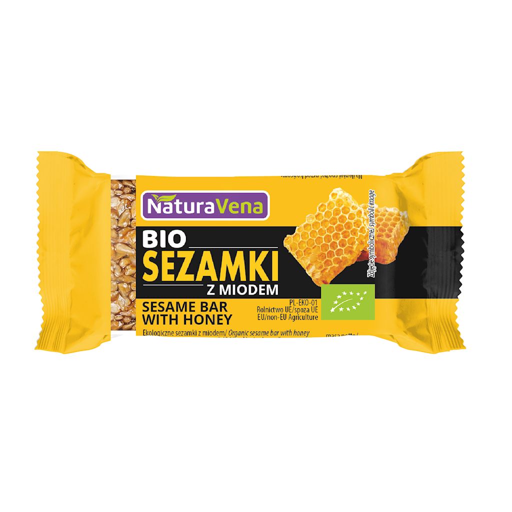 Ekologiczne sezamki z miodem BIO 27g
