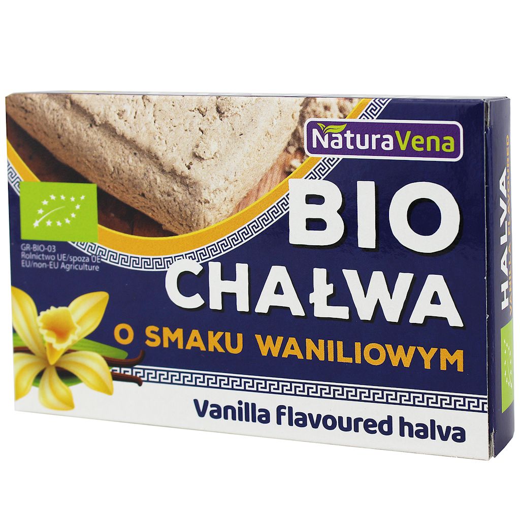 NATURAVENA Ekologiczna Chałwa o smaku waniliowym BIO 200g