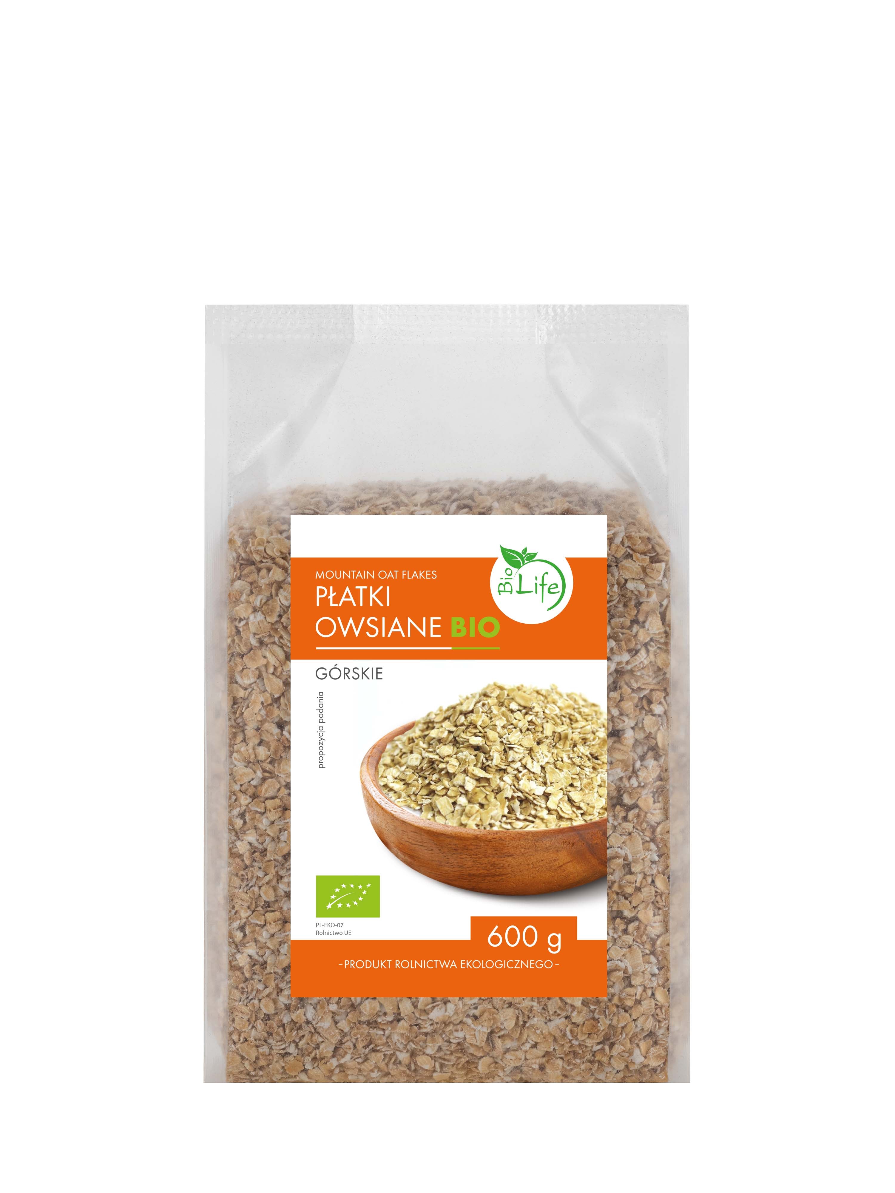 Płatki owsiane górskie BIO 600g