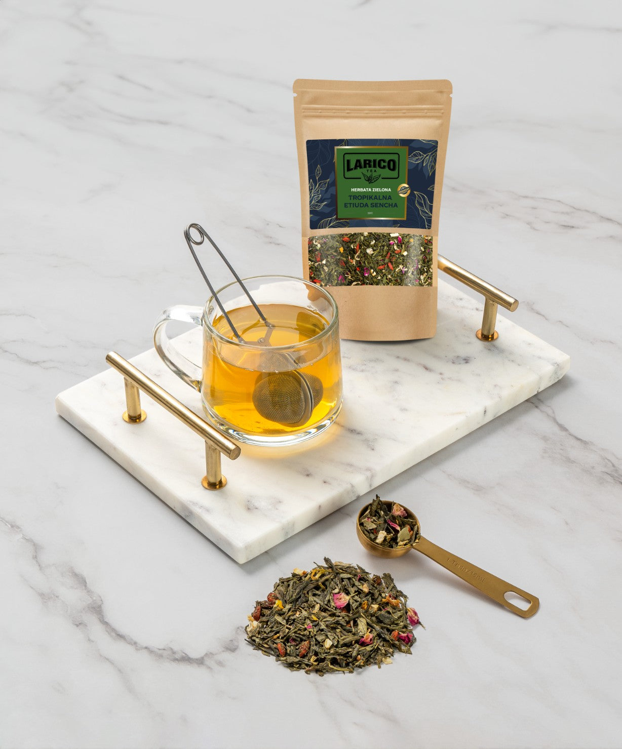 Larico Tea Herbata Zielona Tropikalna Etiuda Sencha 50g