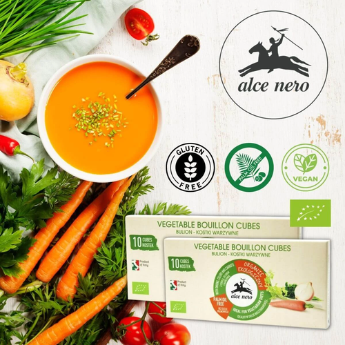 ALCE NERO Ekologiczny bulion kostki warzywne BIO (10szt x 10 g) 100 g