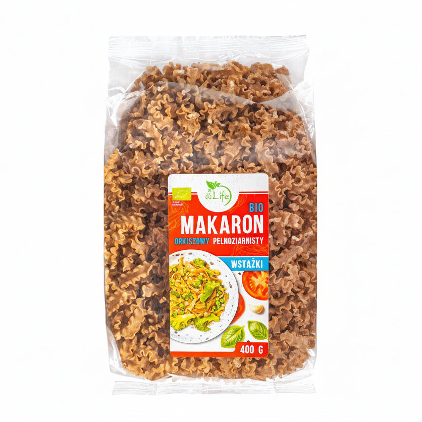 BIO Makaron żytni pełnoziarnisty - wstazki 400g
