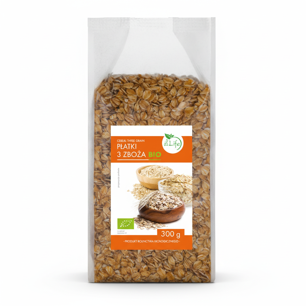 Płatki mix 3 zboża BIO 300g