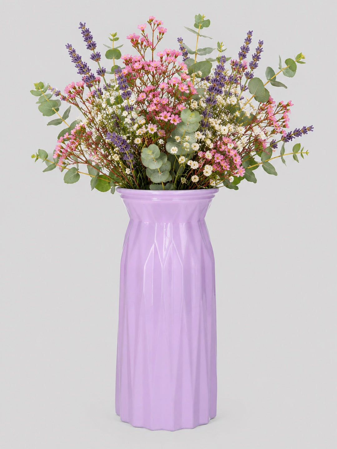 Wazon dekoracyjny szklany Ruby lawendowy fioletowy 20 cm
